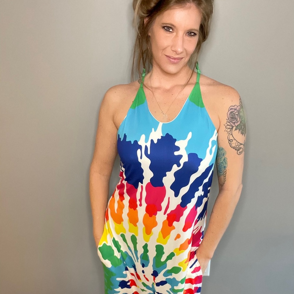 Tie-dye maxi dress